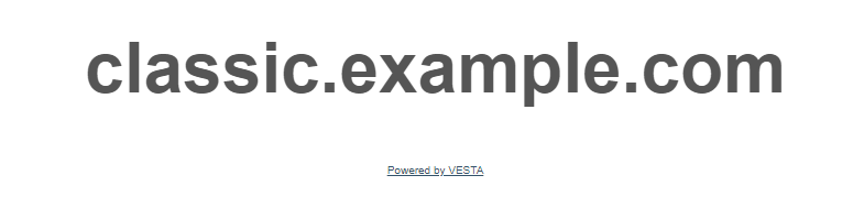 VestaCP default index