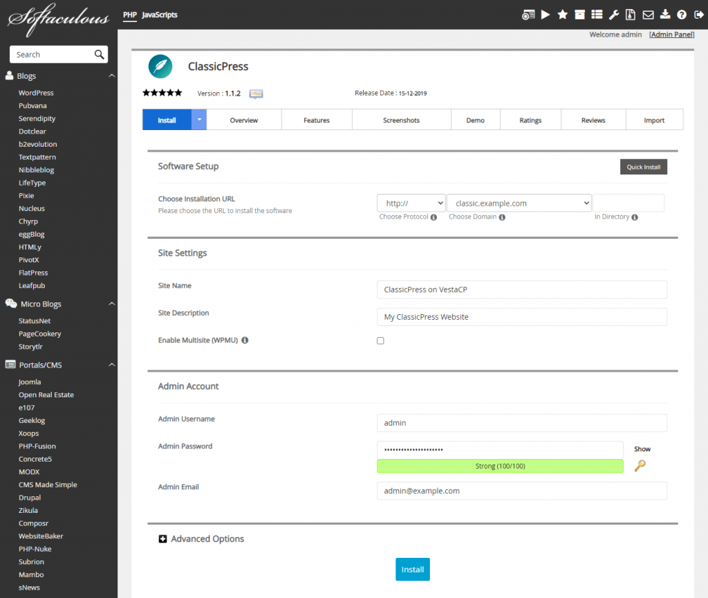 How To Configure ClassicPress Using VestaCP - UpCloud