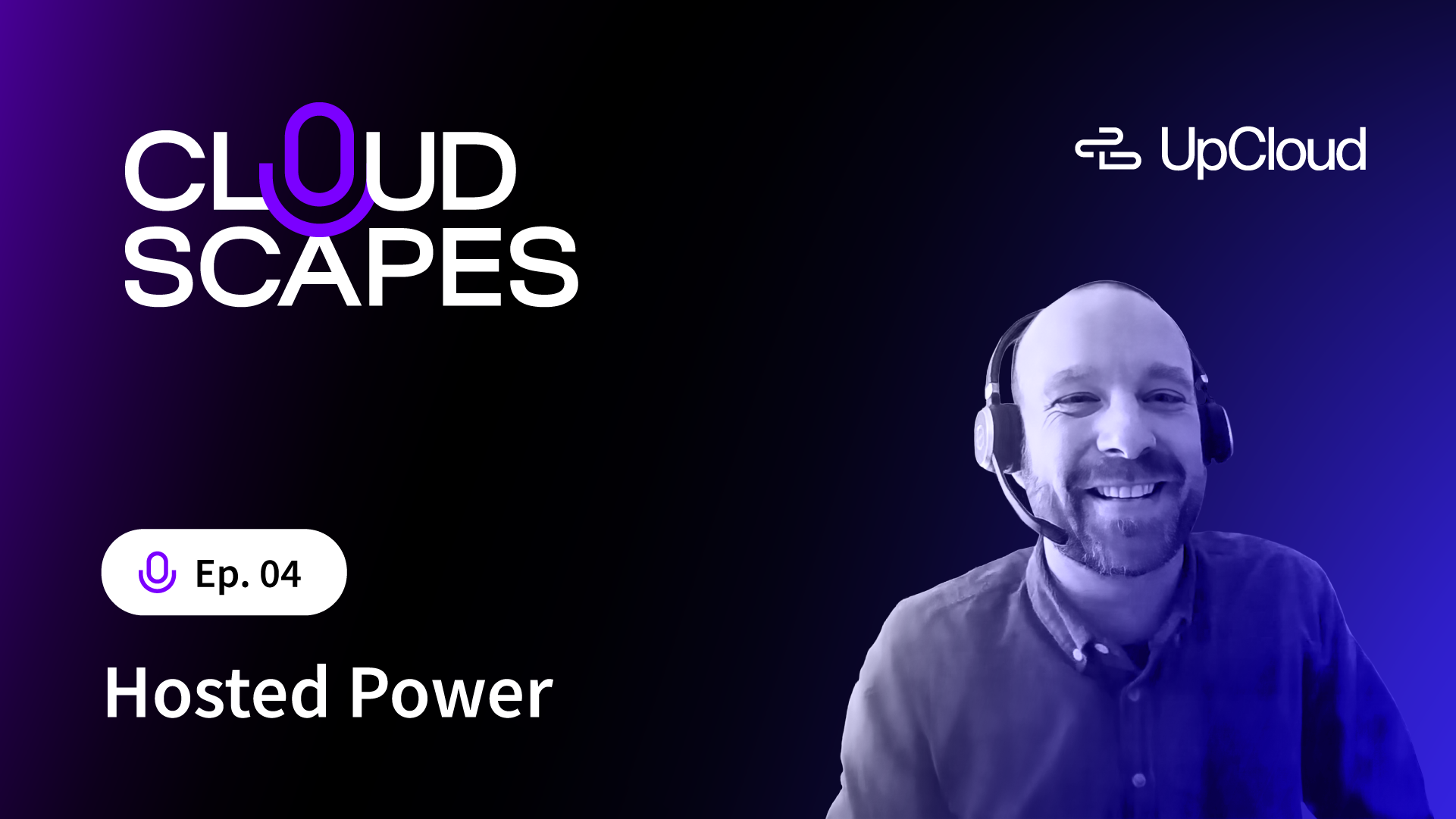 Cloudscapes podcast thumbnail for episode 4 with Hosted Power.